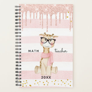 Giraffe met bril Wiskunde leraar planner