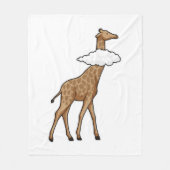 Giraffe met cloud fleece deken (Voorkant)
