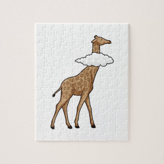 Giraffe met cloud legpuzzel (Verticaal)