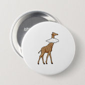 Giraffe met cloud ronde button 7,6 cm (Voorkant /achterkant)