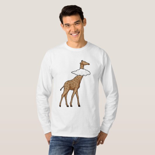Giraffe met cloud t-shirt (Voorkant volledig)