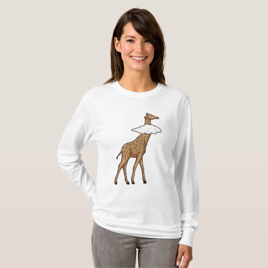 Giraffe met cloud t-shirt (Voorkant volledig)