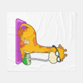 Giraffe met Coconut Fleece Deken (Voorkant (Horizontaal))