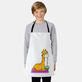 Giraffe met Coconut Schort (Gedragen)