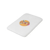 Giraffe met cupcake badmat (Gekanteld)