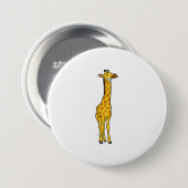 Giraffe met Daisy Ronde Button 7,6 Cm (Voorkant /achterkant)