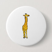 Giraffe met Daisy Ronde Button 7,6 Cm (Voorkant)
