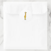 Giraffe met Daisy Ronde Sticker (Tas)