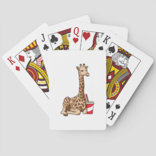 Giraffe met Drink Pokerkaarten