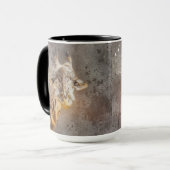 Giraffe met een Grin Wildlife Safari Animal Mok (Voorkant links)