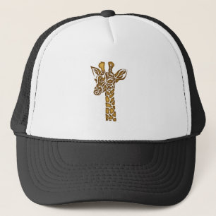 Giraffe met etnische en stammenornamenten trucker pet