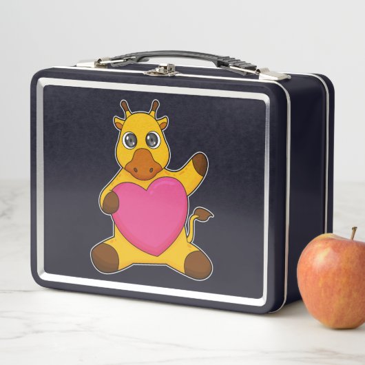 Giraffe met hart (In situ)