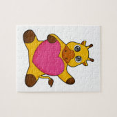 Giraffe met hart legpuzzel (Horizontaal)