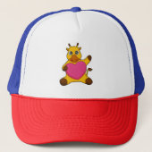 Giraffe met hart trucker pet (Voorkant)