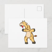 Giraffe met knoop in nek briefkaart (Voorkant / Achterkant)