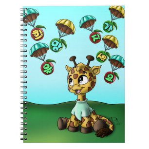 Giraffe met Koreaanse Woord Notitieboek