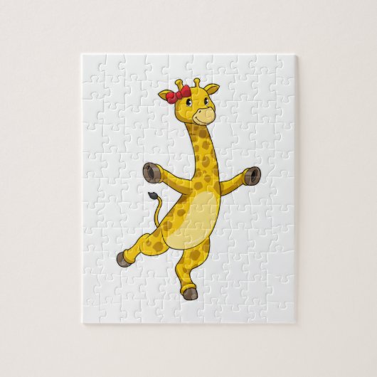 Giraffe met lint legpuzzel (Verticaal)