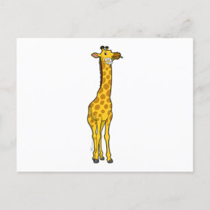 Giraffe met Madeliefje Briefkaart