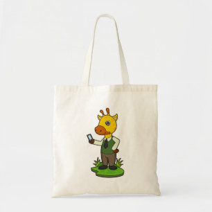 Giraffe met mobiele tote bag