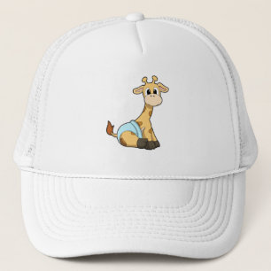 Giraffe met onderbroek trucker pet