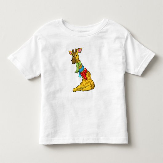 Giraffe met Scarf Kinder Shirts (Voorkant)