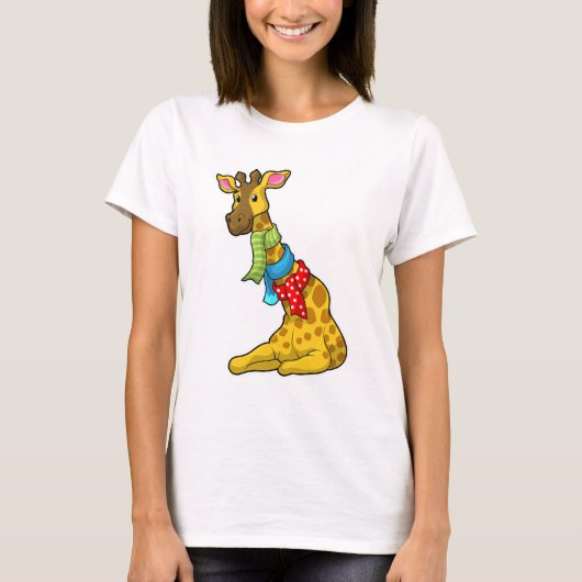 Giraffe met Scarf T-shirt (Voorkant)