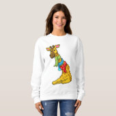 Giraffe met Scarf Trui (Voorkant volledig)