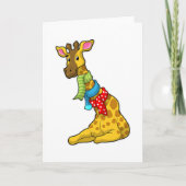 Giraffe met sjaal kaart (Voorkant)