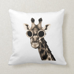 Giraffe met Steampunk zonnebrillen Kussen
