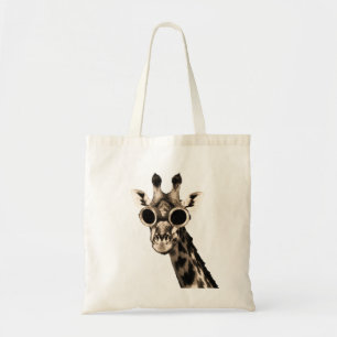 Giraffe met Steampunk zonnebrillen Tote Bag