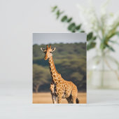 Giraffe met vaste tal briefkaart (Staand voorkant)