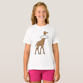 Giraffe met wolk t-shirt (Voorkant volledig)