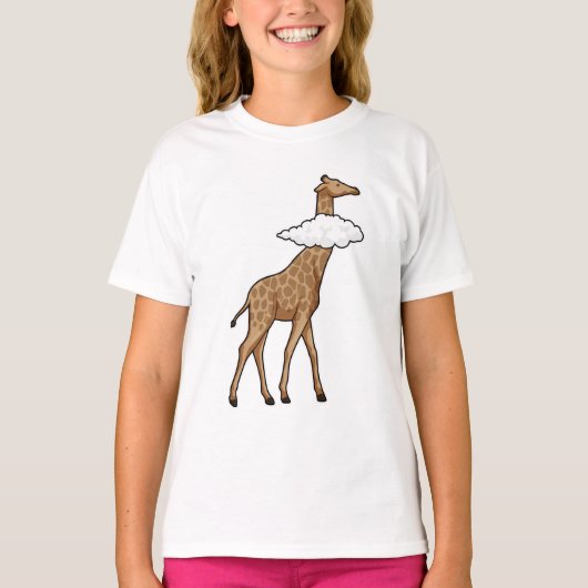Giraffe met wolk t-shirt (Voorkant)