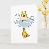 Giraffe met wolken kaart (Gele Bloem)
