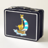 Giraffe met zeilboot (Achterkant)