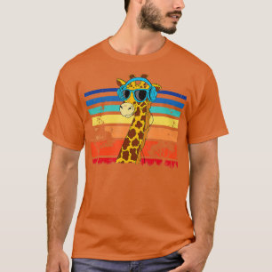 Giraffe met zonnebril Giraffe Lover Zoo Animal W T-shirt