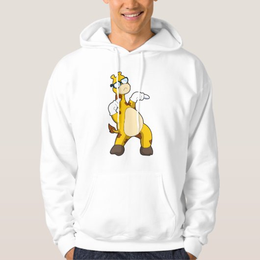 Giraffe met zonnebril hoodie (Voorkant)