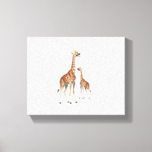 Giraffe met zonnebril Jungle Safari Dier Giraf Canvas Afdruk