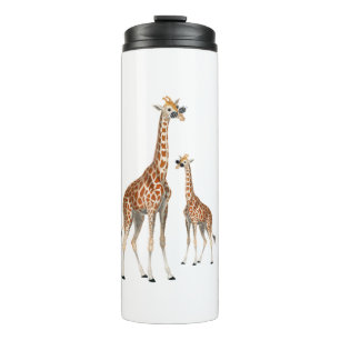 Giraffe met zonnebril Oerwoud Safari Animal Giraf Thermosbeker