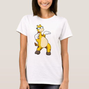 Giraffe met zonnebril t-shirt