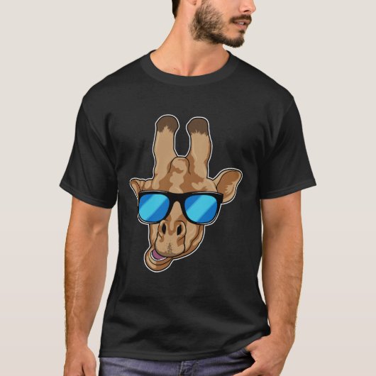 Giraffe met zonnebril t-shirt (Voorkant)