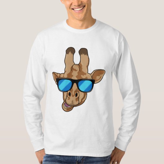 Giraffe met zonnebril t-shirt (Voorkant)