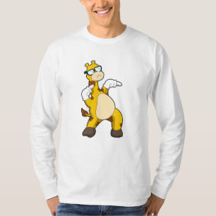 Giraffe met zonnebril t-shirt