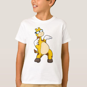 Giraffe met zonnebril t-shirt