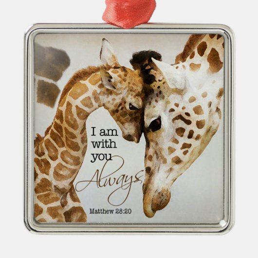 Giraffe Metalen Ornament (Voorkant)