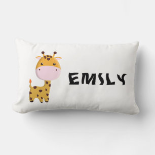"Giraffe mignonne" oreiller personnalisé pour bébé