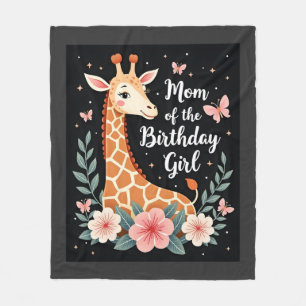 Giraffe Moeder van de Jarige Meisje Matching Famil Fleece Deken