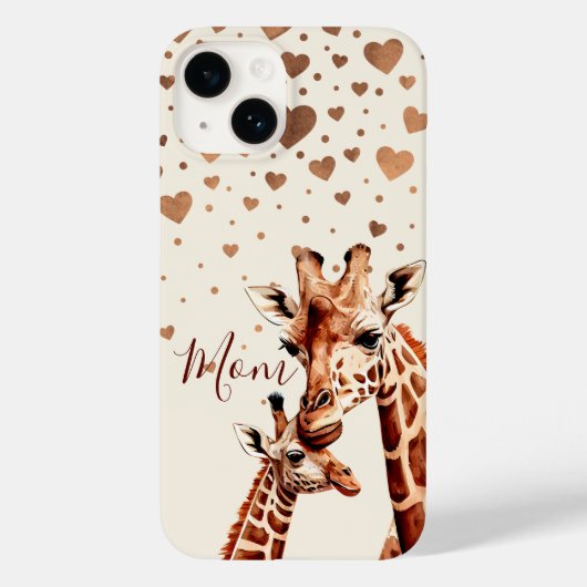 Giraffe Moederdag, Happy Moederdag Case-Mate iPhone Case (Achterkant)