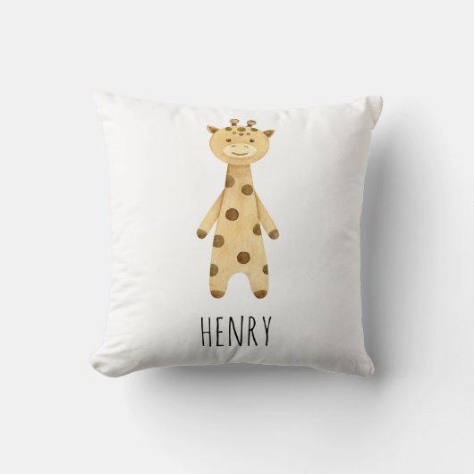 Giraffe monogram. Leuk modern Kussen (Voorkant)