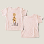 Giraffe monogram. schattig modern roze (Ontwerp Voorkant & Achterkant)
